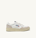 ZAPATILLAS BAJAS MEDALIST EN PIEL BLANCA Y ANTE BEIGE