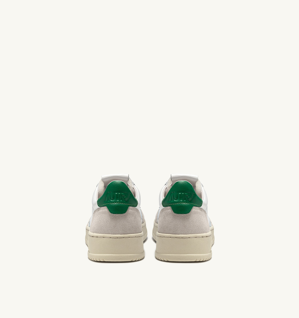 MEDALIST LOW SNEAKERS IN WHITE AND AMAZON LEATHER AND BEIGE SUEDE