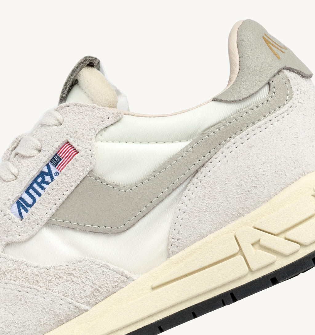 ZAPATILLAS BAJAS REELWIND EN NYLON Y ANTE BLANCO