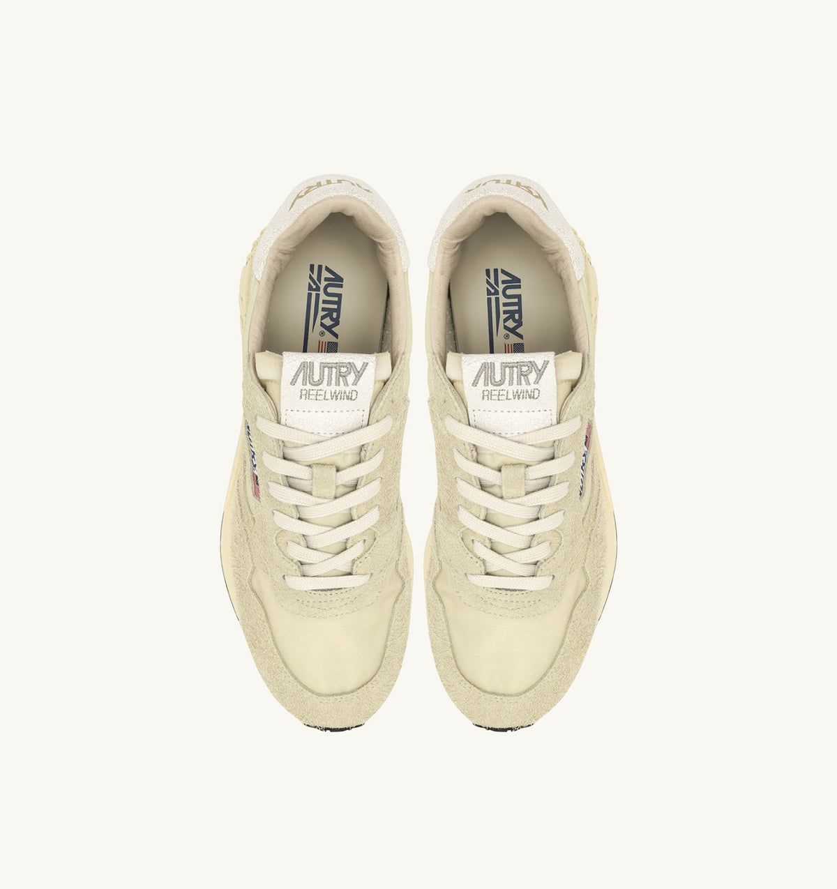REELWIND LOW SNEAKERS IN HAY NYLON AND SUEDE