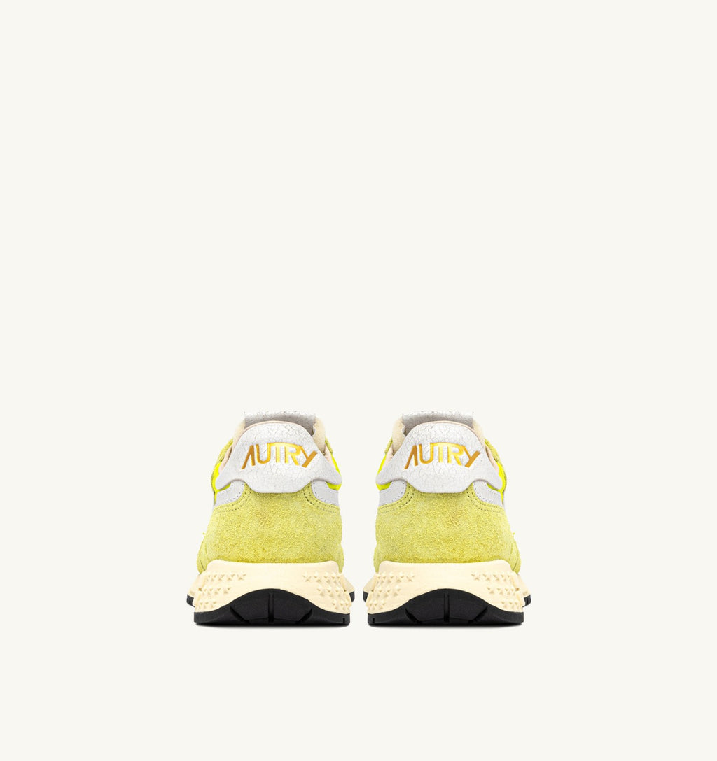 REELWIND LOW SNEAKERS IN WHITE AND EVENING PRIMROSE NYLON AND SUEDE