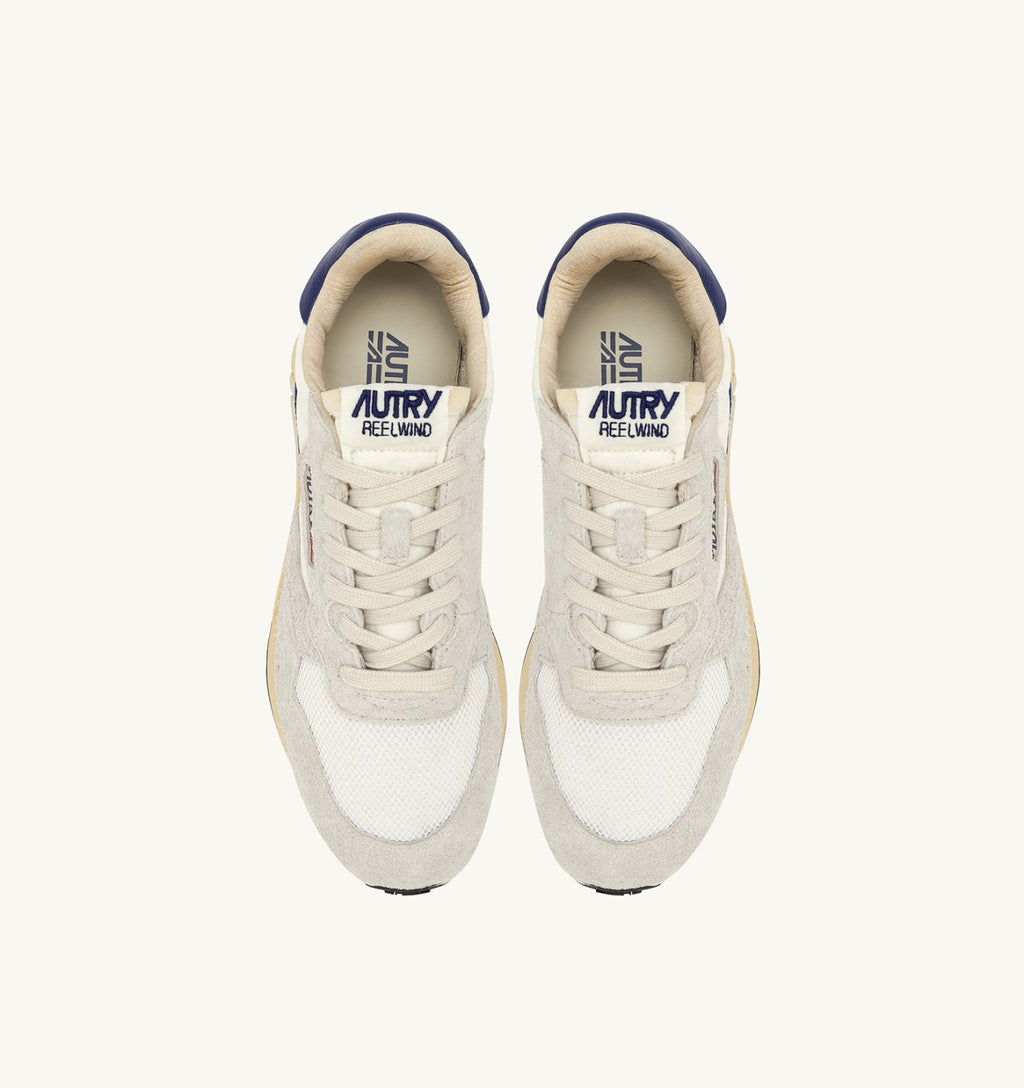 ZAPATILLAS BAJAS REELWIND EN NYLON Y ANTE BLANCO Y LIMOGES