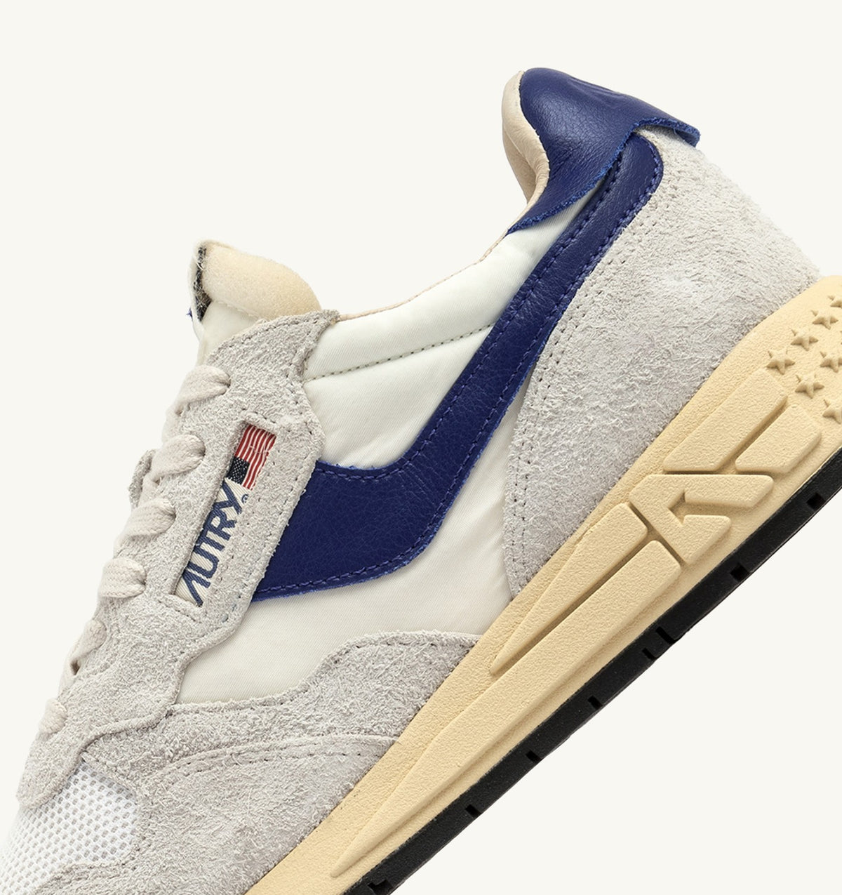 ZAPATILLAS BAJAS REELWIND EN NYLON Y ANTE BLANCO Y LIMOGES