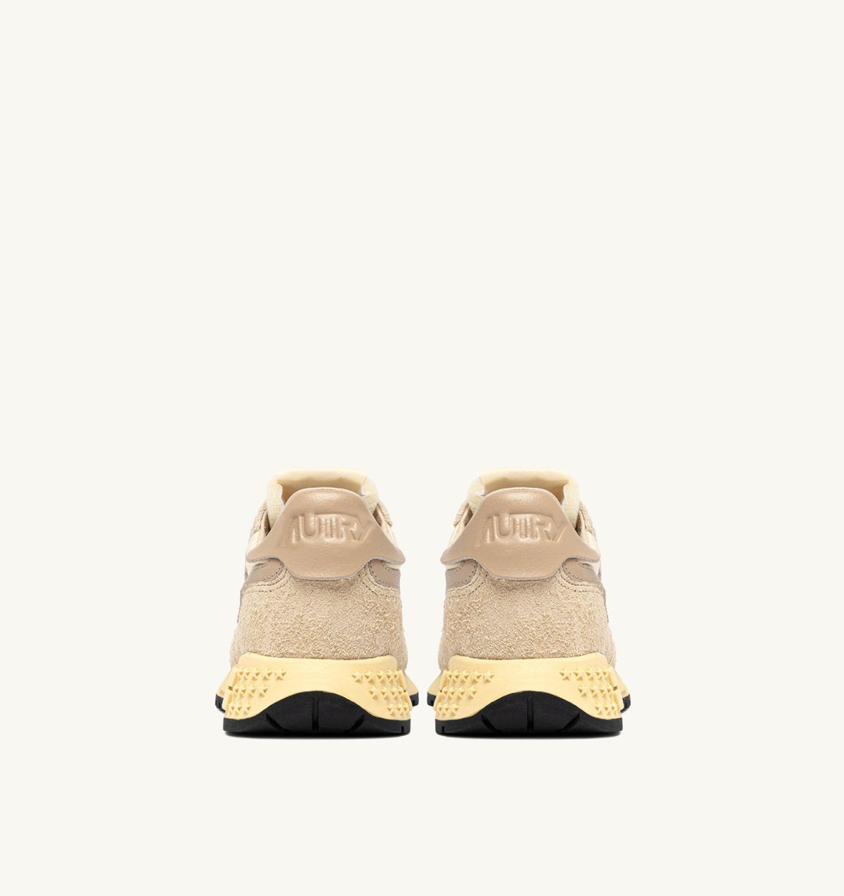 REELWIND LOW SNEAKERS IN ECRU AND WHITE PEPPER NYLON AND SUEDE