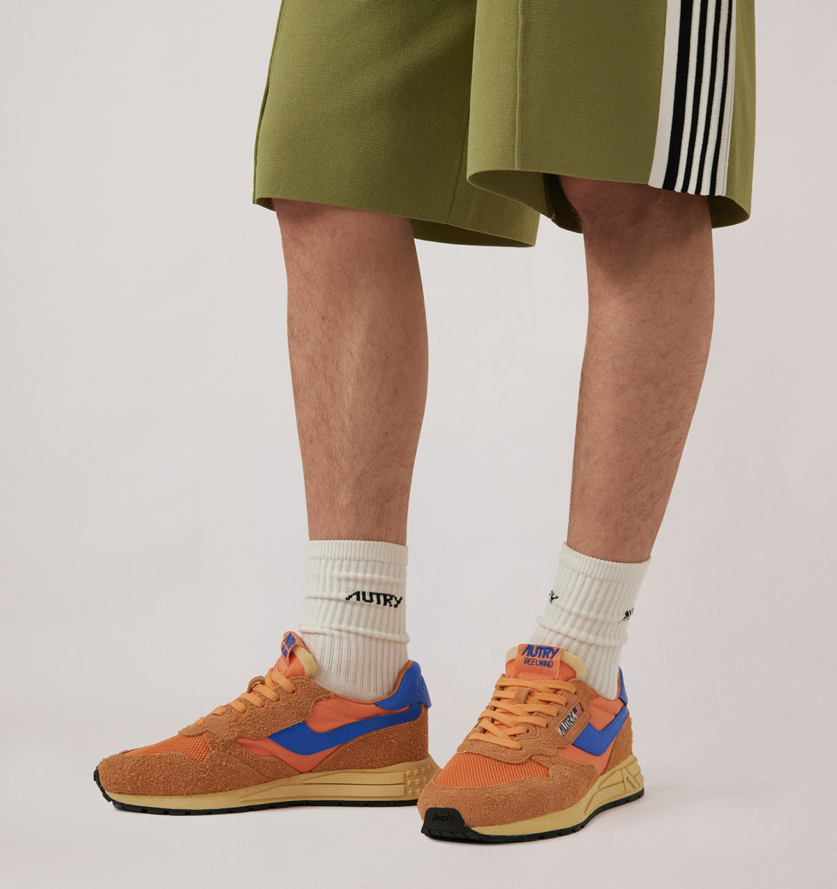 REELWIND LOW SNEAKERS IN CANOVA AND STRONG BLUE NYLON AND SUEDE