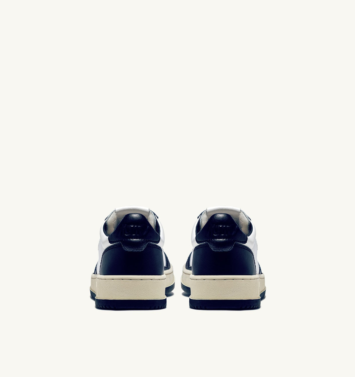 MEDALIST LOW BICOLOR SNEAKERS IN WHITE AND BLUE LEATHER