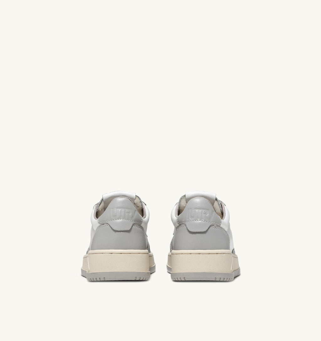 MEDALIST LOW BICOLOR SNEAKERS IN WHITE AND VAPOR LEATHER