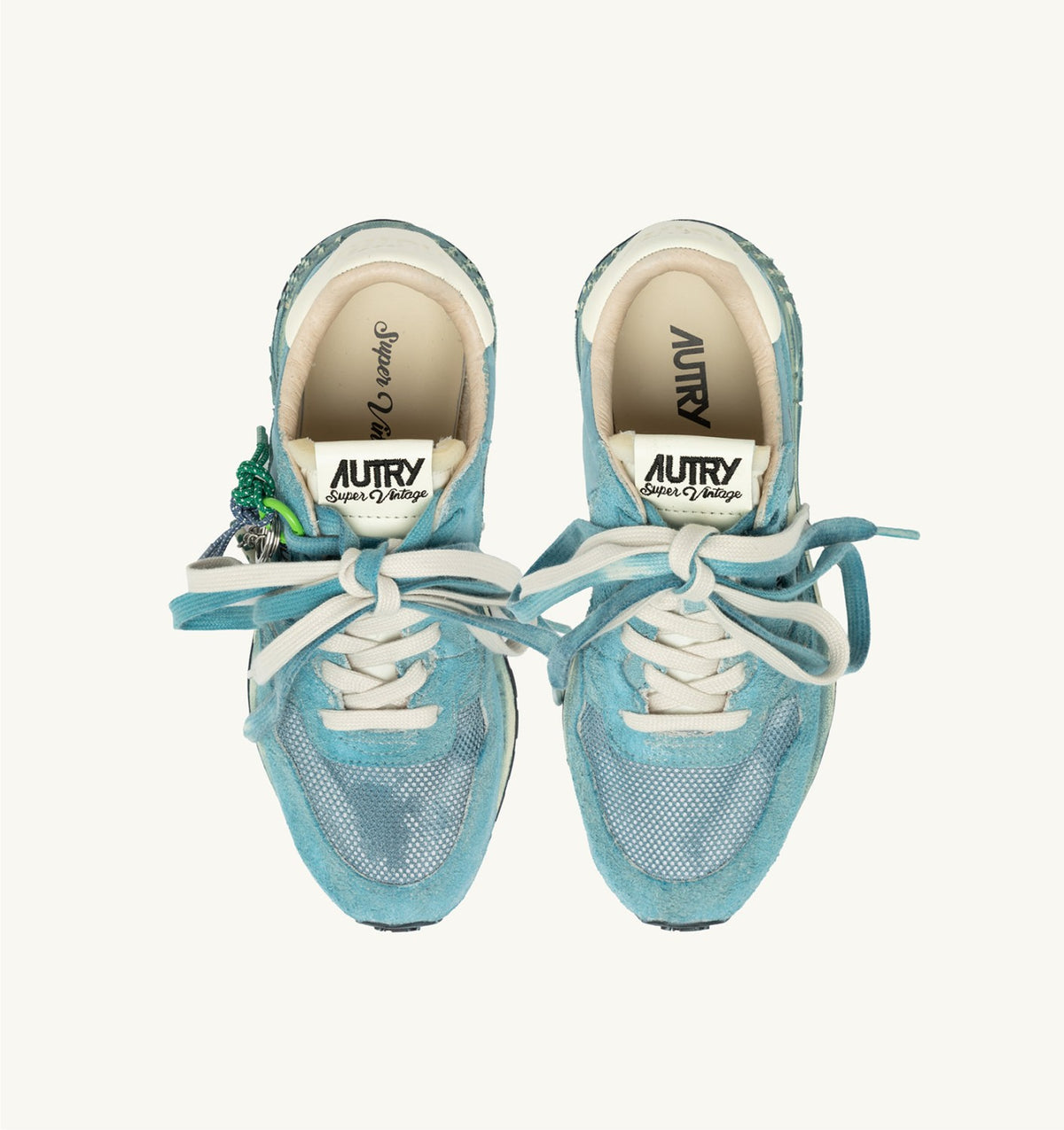 REELWIND SUPER VINTAGE SNEAKERS IN WHITE AND SPACE SUEDE AND NYLON